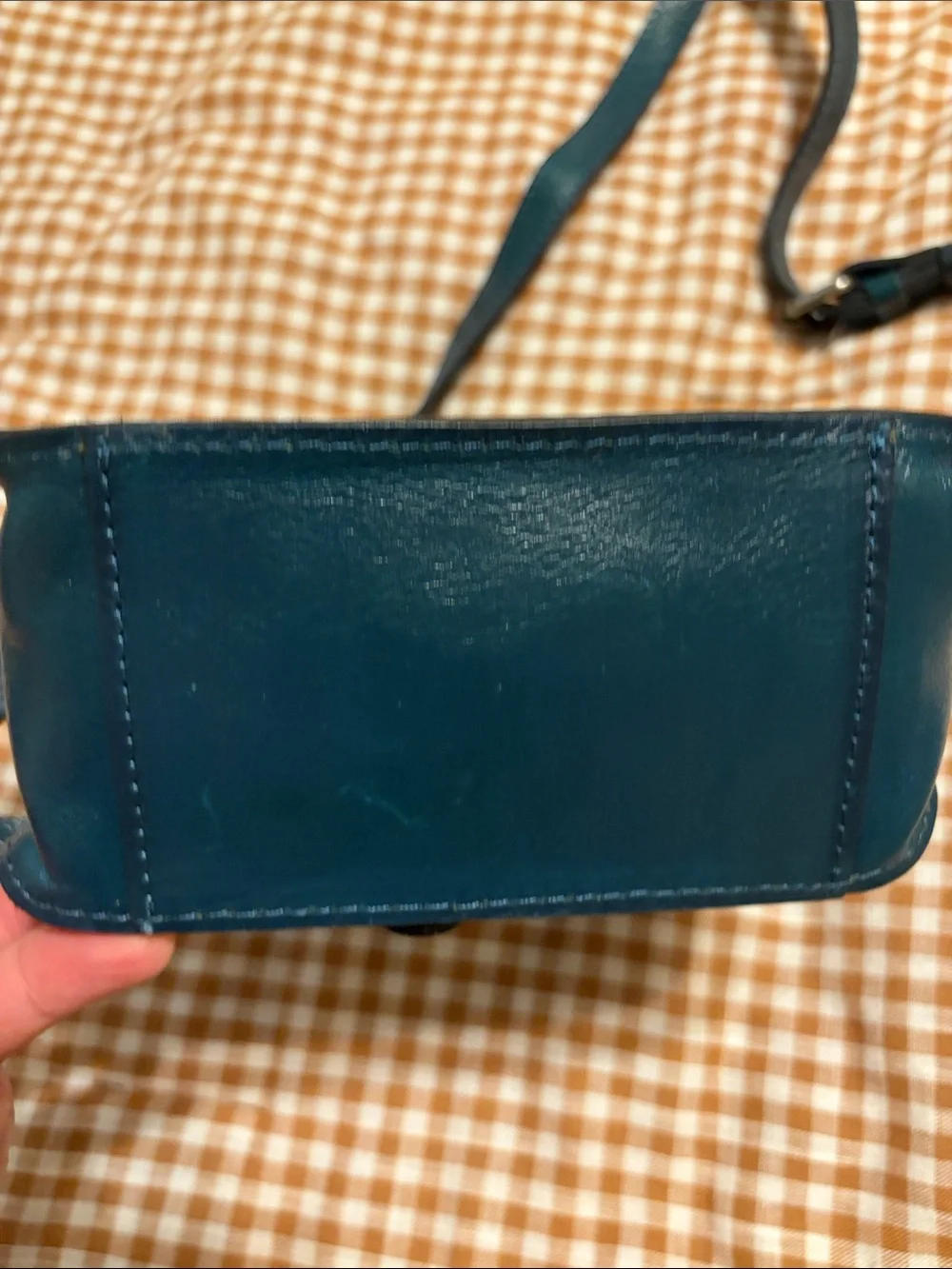 Patricia Nash Leather Crossbody Bag in Deep Teal - Picture 6 of 7